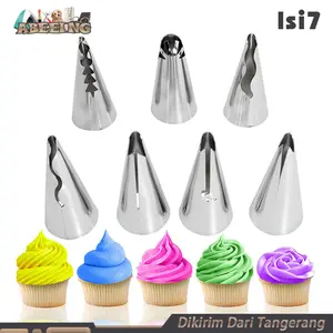 Isi 7 Spuit Rusia Spuit Renda Spuit Sepuit Dekorasi Kue Stainless