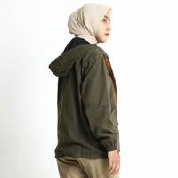 Gambar Nookly - Jaket Parka Wanita Ashton Olive Jaket Hoodie Wanita Canvas - Olive dari Nookly Kota Bandung 5 Tokopedia