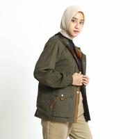 Gambar Nookly - Jaket Parka Wanita Ashton Olive Jaket Hoodie Wanita Canvas - Olive dari Nookly Kota Bandung 2 Tokopedia