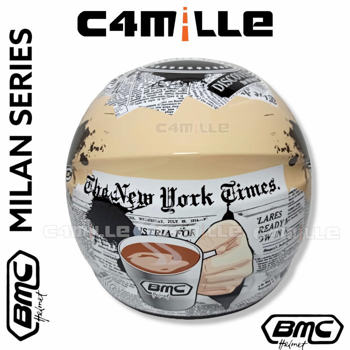 Gambar HELM BMC MILAN NEWS CREAM HALF FACE dari c4mille Kota Administrasi Jakarta Utara Tokopedia