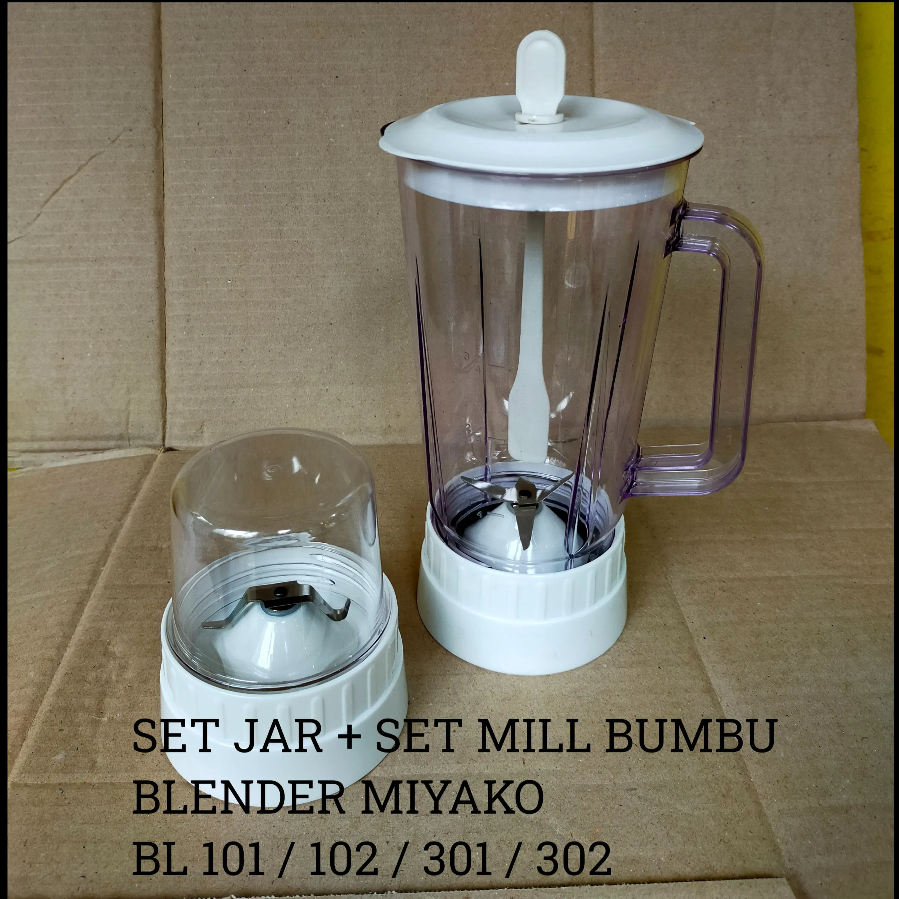 SPAREPART SET JAR JUS + SET MILL BUMBU MIYAKO BL 101 / 102 / 301 / 302