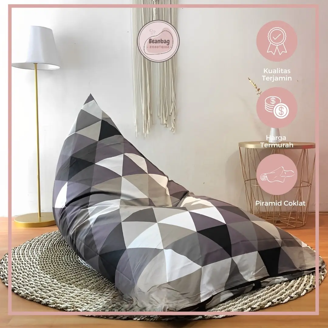 Bean Bag Triangle Plus ISI Size Dewasa Motif Segitiga Termurah sofa
