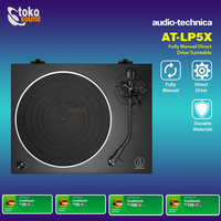 Gambar Audio Technica AT-LP5X Fully manual Direct-Drive Turntable Original dari Tokosound Proaudio Kota Administrasi Jakarta Barat 2 Tokopedia