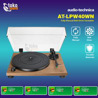 Gambar Audio Technica AT-LPW40WN Manual Belt Drive Wood Turntable Original dari Tokosound Proaudio Kota Administrasi Jakarta Barat 2 Tokopedia