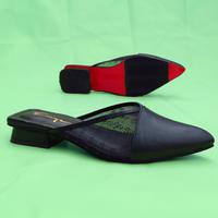 Gambar Sepatu Sandal Pesta Kondangan Wanita Flatshoes Mules Brukat Jala 2 cm - Hitam, 36 dari Emye_NEW Kab. Bogor 3 Tokopedia