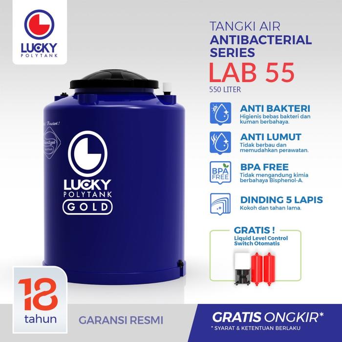 Lo Lab 55 Jual Tandon Air / Toren Air Anti Bakteri 550 Liter Lucky LAB 55 ...