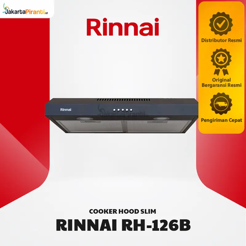 Cooker Hood Rinnai RH-126B Slim Hood Penghisap Asap Kompor 0