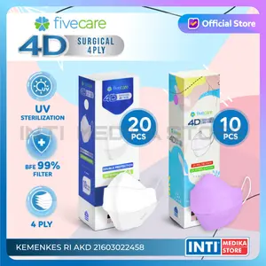 FIVECARE - Masker 4D Medis 4 Ply | Surgical Mask | Masker Earloop