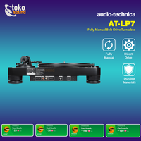 Gambar Audio Technica AT-LP7 Fully Manual Belt-Drive Turntable Original dari Tokosound Proaudio Kota Administrasi Jakarta Barat 3 Tokopedia