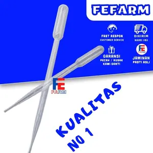 PIPET PLASTIK 3ML - Pipet Tetes Obat Drop Kucing Anjing Ikan Susu 3 ML