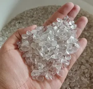 Natural Clear Quartz Chips Gravel 5-7 mm TOP GRADE paket 100 gram