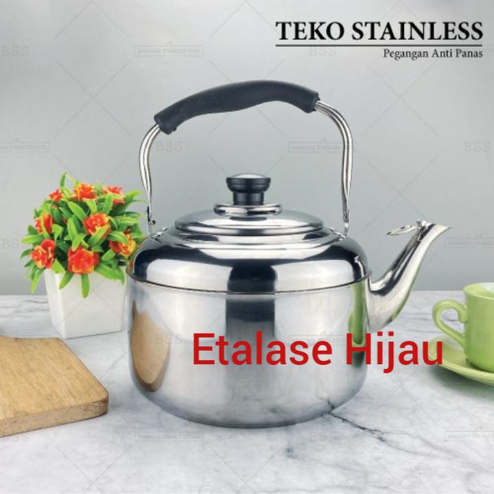 Teko Stainless Siul Peluit Ceret Masak Bunyi 4 5 6 Liter Tebal Kuat 0