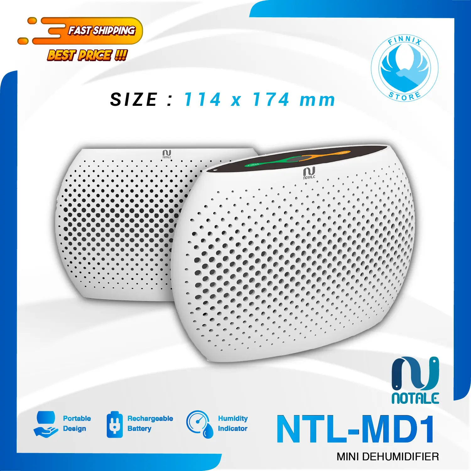 Notale Mini Dehumidifier Air Humidity Dryer Penyerap Kelembapan Udara