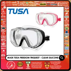 Diving Mask Tusa Freedom Triquest M3001 Clear Anti Reflect Freediving