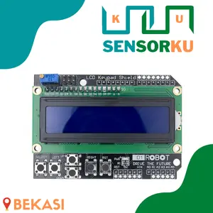 [K1] Keypad LCD Shield Biru 1602 16X2 Blue Backlight Shield Keypad LCD