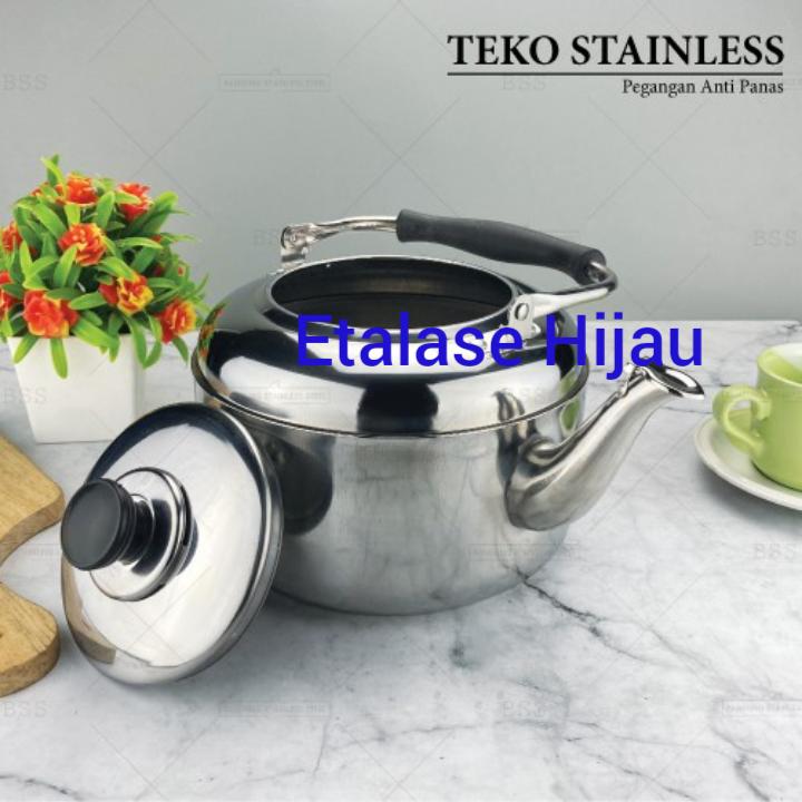 Teko Stainless Siul Peluit Ceret Masak Bunyi 4 5 6 Liter Tebal Kuat 1