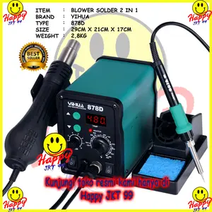BLOWER SOLDER HOT AIR YIHUA 878D 878 D 2IN1 2 IN 1 ORIGINAL