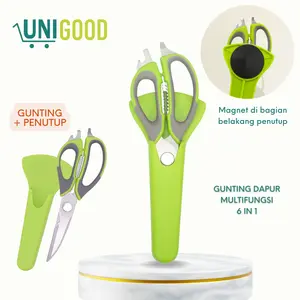 UNIGOOD - Gunting Dapur Stainless Multifungsi Gunting Daging Kitchen S