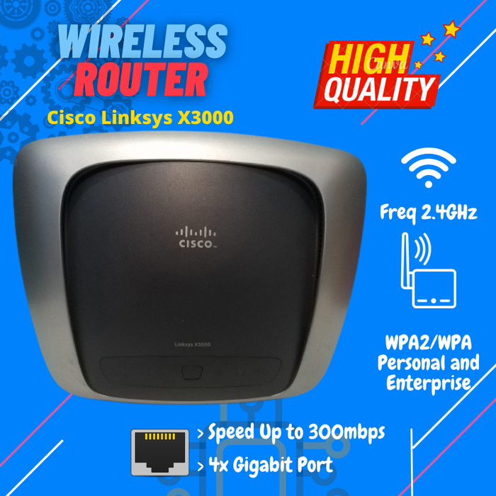 X300 Router Jual Cisco Linksys X3000 Gigabit Wireless Router 300Mbps USB WAN PPPoE ...