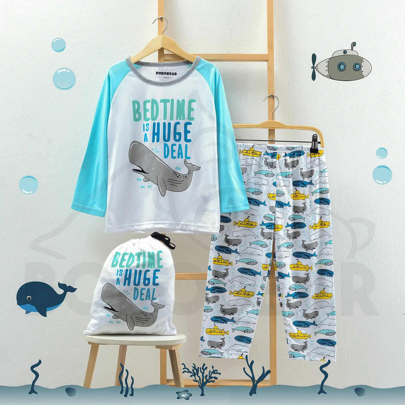 Bobobear Setelan Piyama Anak Laki Bedtime Is A Huge Deal