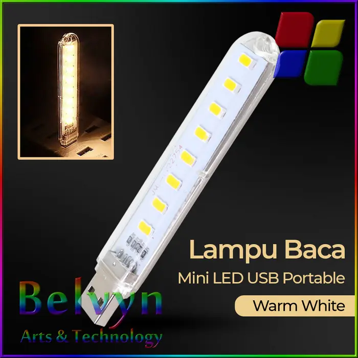 MeeToo Lampu Baca Mini LED USB Portable 12W 5V Warm White - SMD 5730