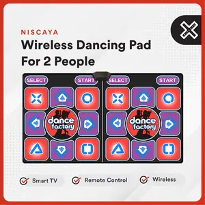 Niscaya Wireless Dancing Pad for 2 people - Karpet Step Dance Mat DDR