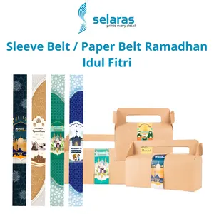 Paper Belt/ Sleeve Makanan/ Box Puasa / Ramadhan/ Idul Fitri / Lebaran