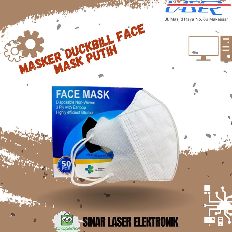 Masker Wong Matrix Duckbill Face Mask Putih Masker Murah - Shop | Tokopedia