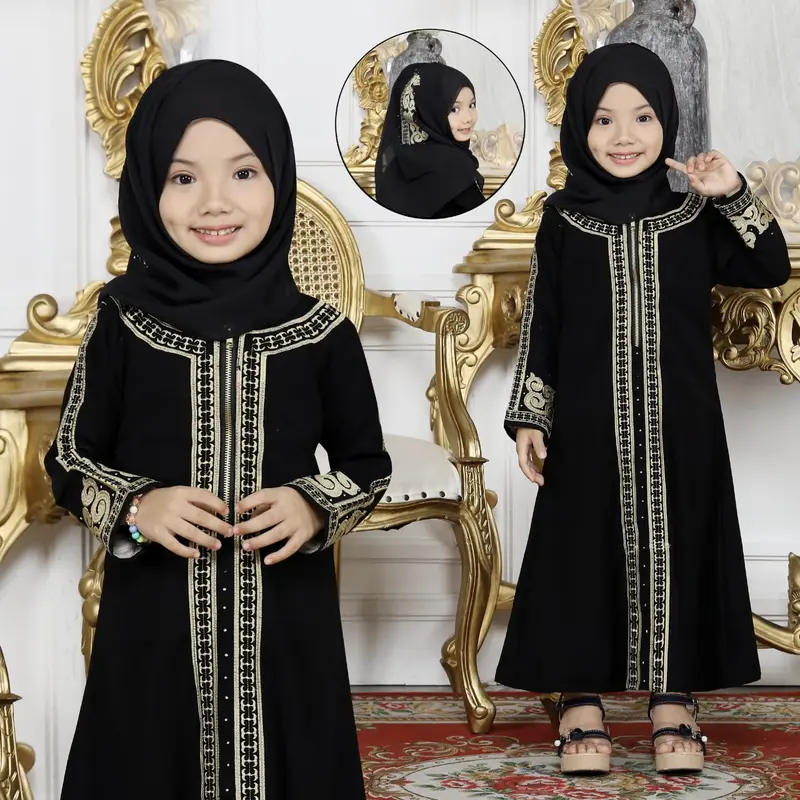 Baju Muslim Abaya Bordir Gamis Maxi Dress Arab Saudi Bordir by Noeraba 3