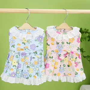 Nara flower korea dress (baju anjing kucing)