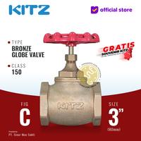 Gambar KITZ Bronze Globe Valve Fig. 150 C , 3" - 80A - 80mm , Drat / Screw dari KITZ valve Kota Administrasi Jakarta Pusat 1 Tokopedia