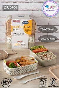 Gambar Kotak Bekal Motif Or-0304 Double Layers 1500ml Leak Proof - Bublle dari Ollahomeliving Kota Bogor 1 Tokopedia