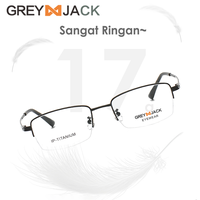 Gambar Grey Jack kacamata anti radiasi blueray frame titanium fashion 5050 dari Grey Jack Eyewear Kota Administrasi Jakarta Barat 2 Tokopedia