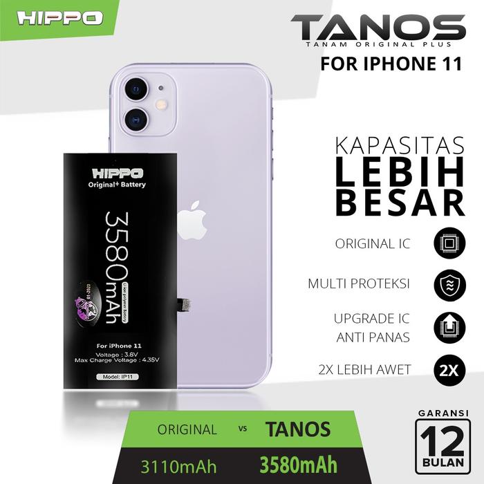 Gambar Hippo baterai iphone 11 3580MAH Original+ Premium Cell Quality dari Hippo Official Store Kota Administrasi Jakarta Barat Tokopedia