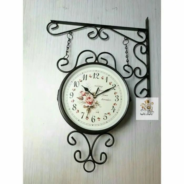 Gambar Jam Gantung Dua Sisi Shabby Garden dari Richshop Jkt Kota Administrasi Jakarta Pusat 4 Tokopedia