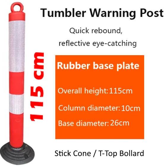 Gambar Tiang Pembatas Jalan 115cm – Tumbler Warning Post Karet Reflektif Putih untuk Parkir & Keamanan Lalu Lintas - Tanpa Dynabolt dari gudangsafetycom Kota Administrasi Jakarta Barat Tokopedia