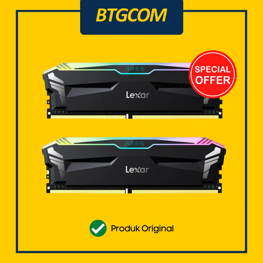 RAM LONGDIMM DDR4 RGB LEXAR ARES 32GB (2X16GB) 3600MHZ