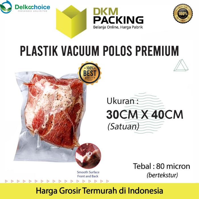 Gambar Plastik Vacuum Bag POLOS 30x40cm DELKOCHOICE Vakum Sealer Makanan dari dkm packing Kota Tangerang Selatan Tokopedia