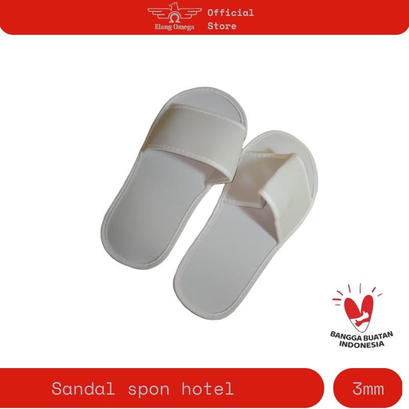sandal spon tebal 3mm untuk amenities hotel warna putih 0