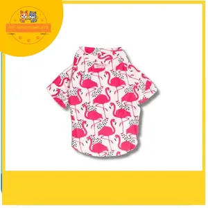 BAJU ANJING KUCING T-SHIRT HAVANA 023 FLAMINGO SHOCKING PINK SIZE S