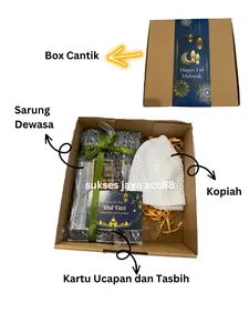 Hampers Lebaran 2026 Paket sarung Peci Tasbih lebaran / kado ulang tahun