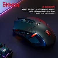 Gambar GAMEN MOUSE GAMING WIRELESS GM300W 2400 DPI BLACK ORIGINAL dari btgcom Kota Denpasar 4 Tokopedia
