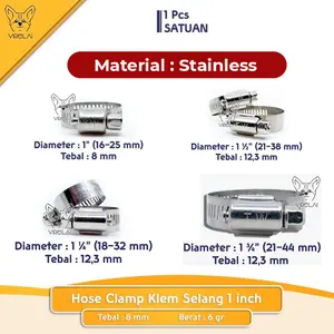 Klem Selang / Klem Gas / Hose Clamp (1"; 1 1/4"; 1 3/4"; 1 1/2") [TW]