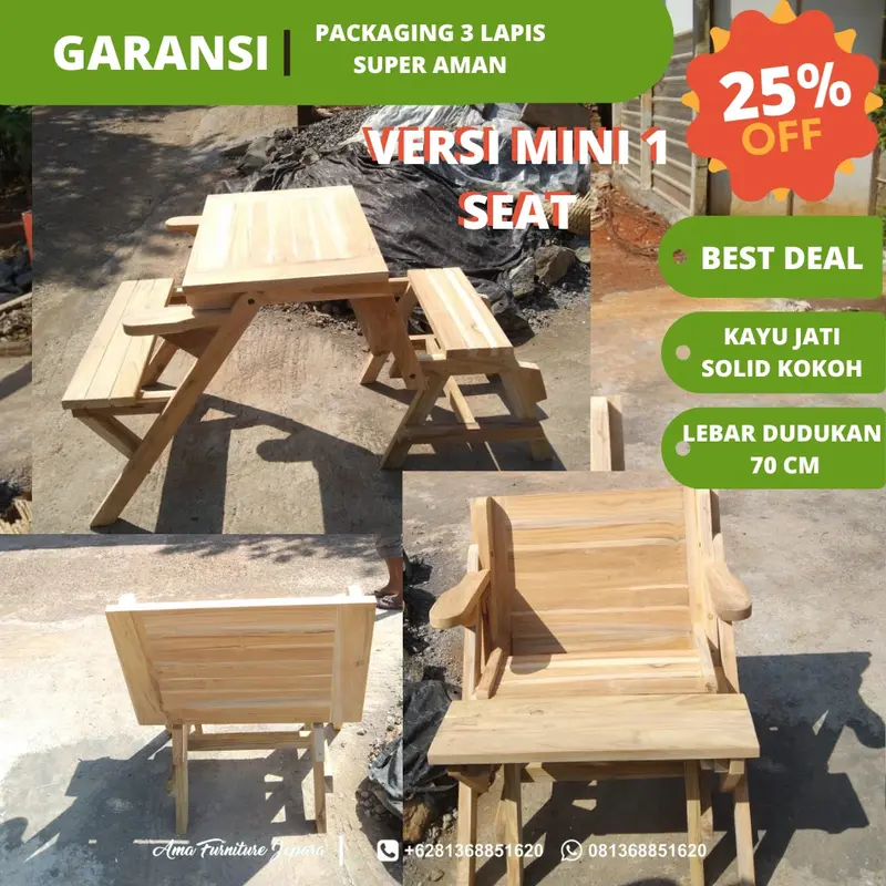 KURSI MEJA LIPAT OUTDOOR, KURSI MAGIC, KURSI TAMAN, KURSI CAFE, MAGIC 0