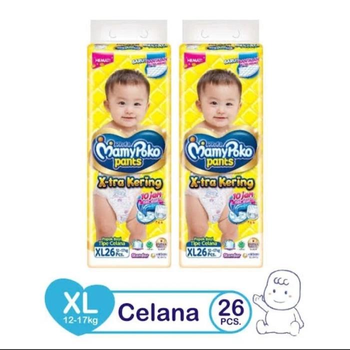 Gambar Mamypoko pants XL26 Mamy poko pants celana XL 26 dari Wahid Karya Saritama Medical Kota Makassar Tokopedia