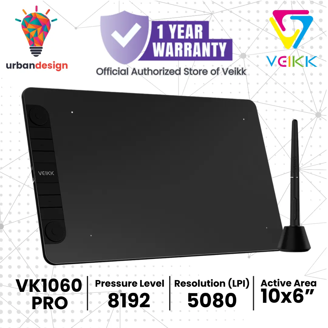 Drawing Tablet VEIKK VK1060 PRO Digital Graphic Pen OSU Al A30 A50 A15