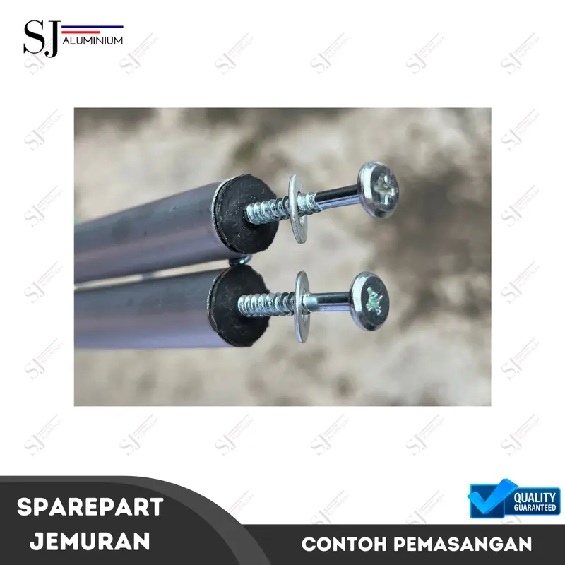 Sparepart Jemuran - Knop / Dop Pipa Jemuran + Sekrup Baut + Ring - Tulip / Star / Tulip Mini 2