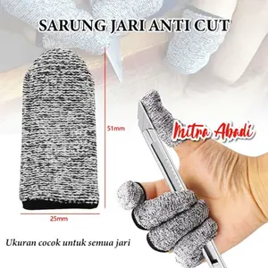 Sarung Jari Tangan Kain HPPE ANTI CUT - Fiber Fingers Glove