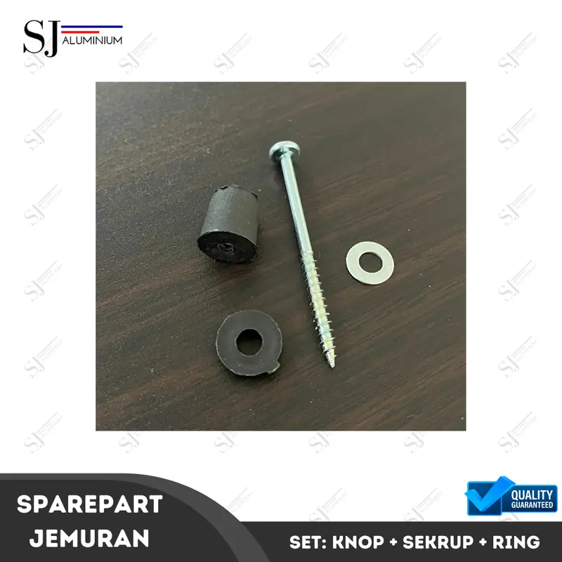Sparepart Jemuran - Knop / Dop Pipa Jemuran + Sekrup Baut + Ring - Tulip / Star / Tulip Mini 0