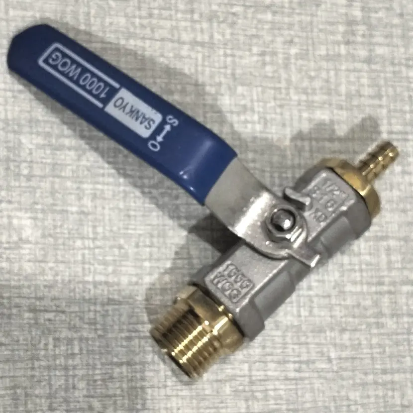 Keran / Kran Uap 1/2" / Kran / Keran Corong Air 1/2" Drat Luar Boiler Gosokan Kompor Setrika Uap